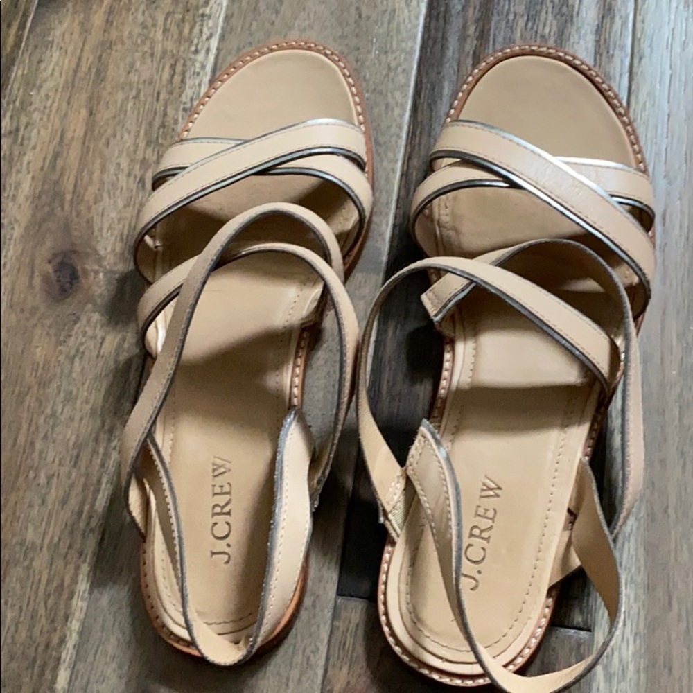 J Crew tan sandals